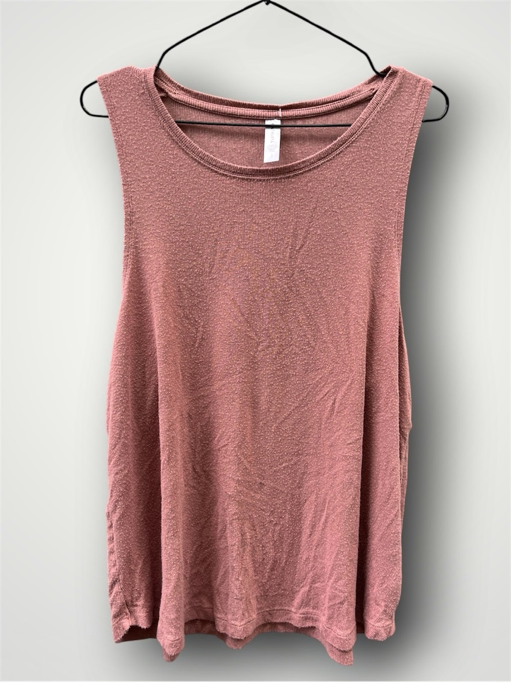 Athleta Well Rested Rib Sleep Tank Mauve / Blush Pink